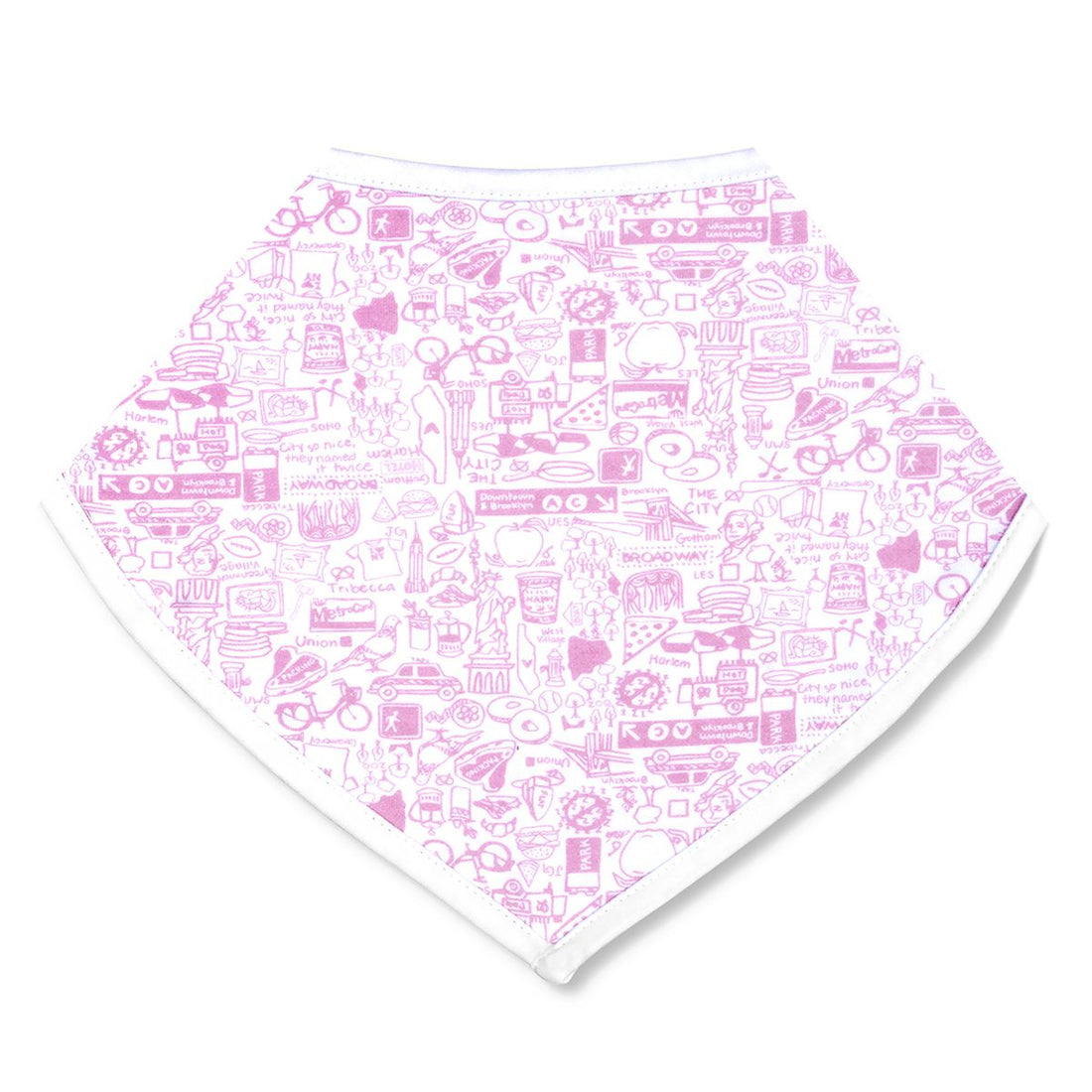 Joy Street Pink New York City Bandana Baby Bib