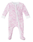 NYC Kids Zip Baby Onesie, Pink