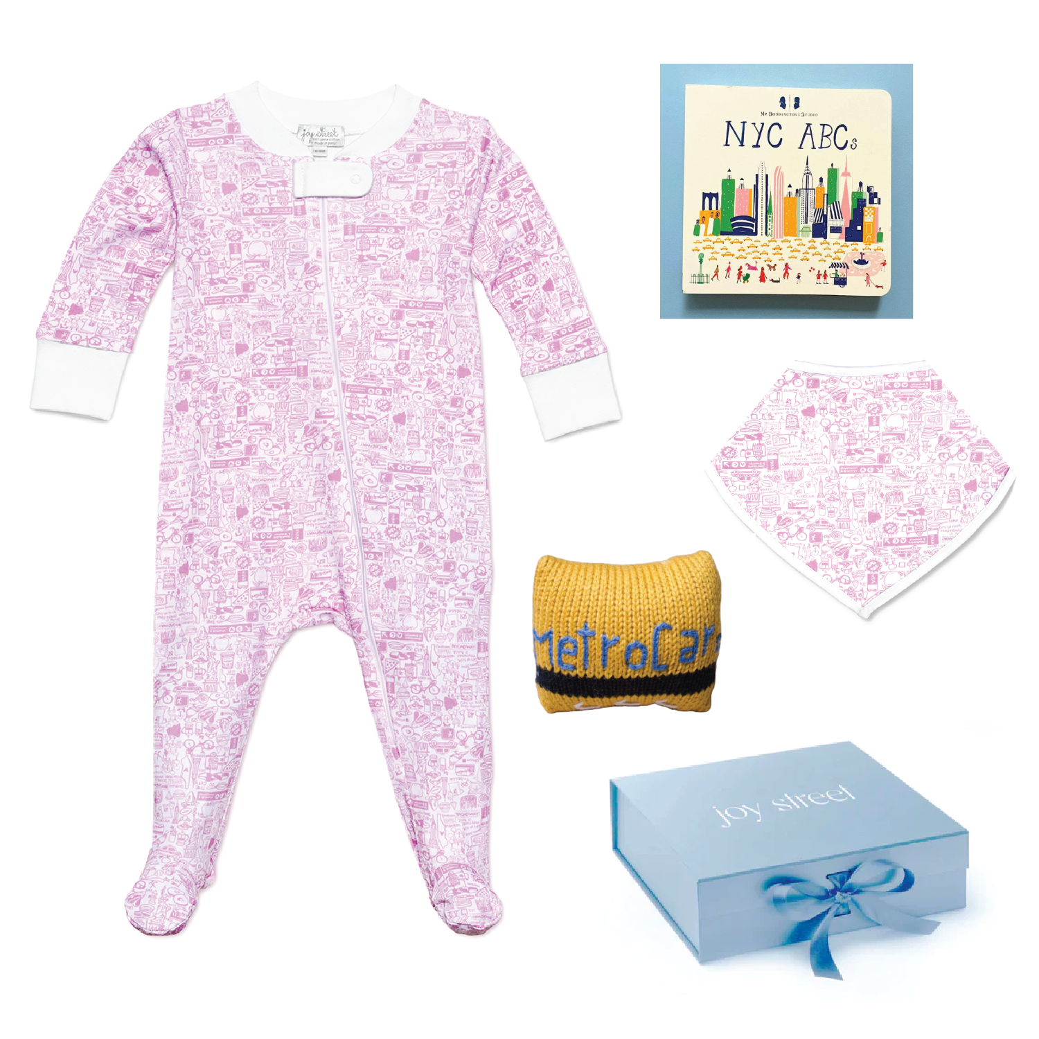 Joy Street New York City Baby Gift Set, pink