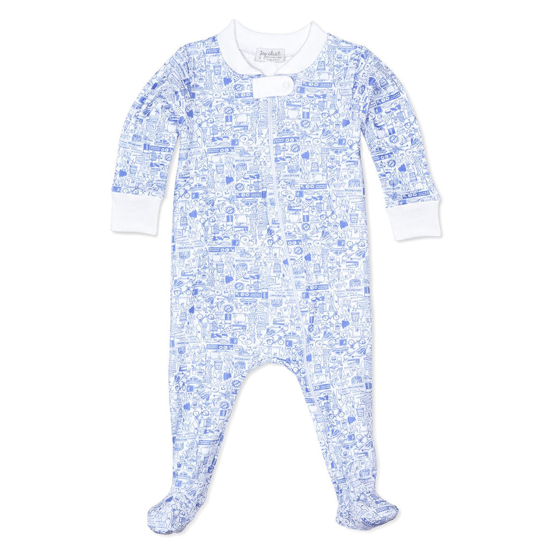 Joy Street Blue New York City Zip Onesie 