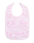 Joy Street Nantucket Printed Round Bib, Pink