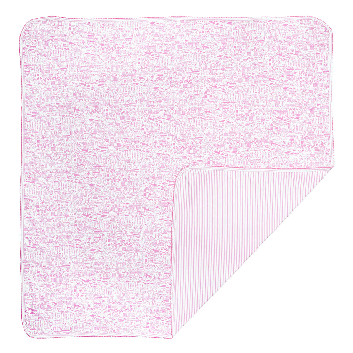 Joy Street Nantucket Printed Baby Blanket,, Pink