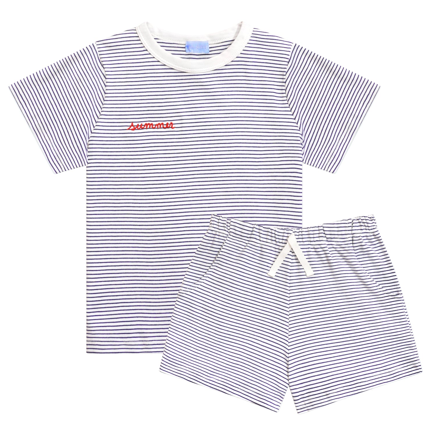 Navy Stripe Summer Kids Camp Set Navy Stripe