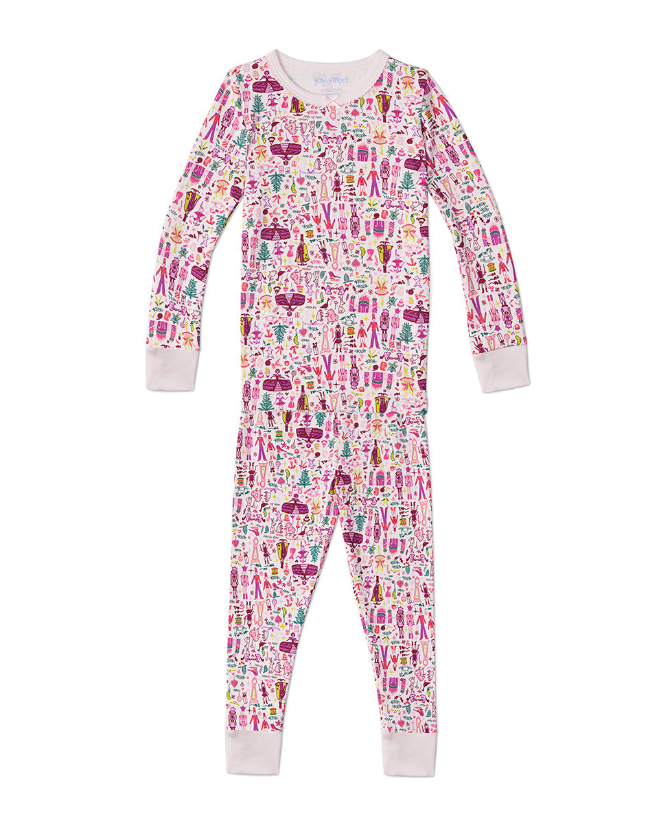 Nutcrakcer Kids Two PIece Pajama, Pink