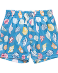 Pink Chicken Swim Trunk Blue Seashells