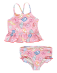 Pink Chicken Girls Palmer Tankini Pink Seashells
