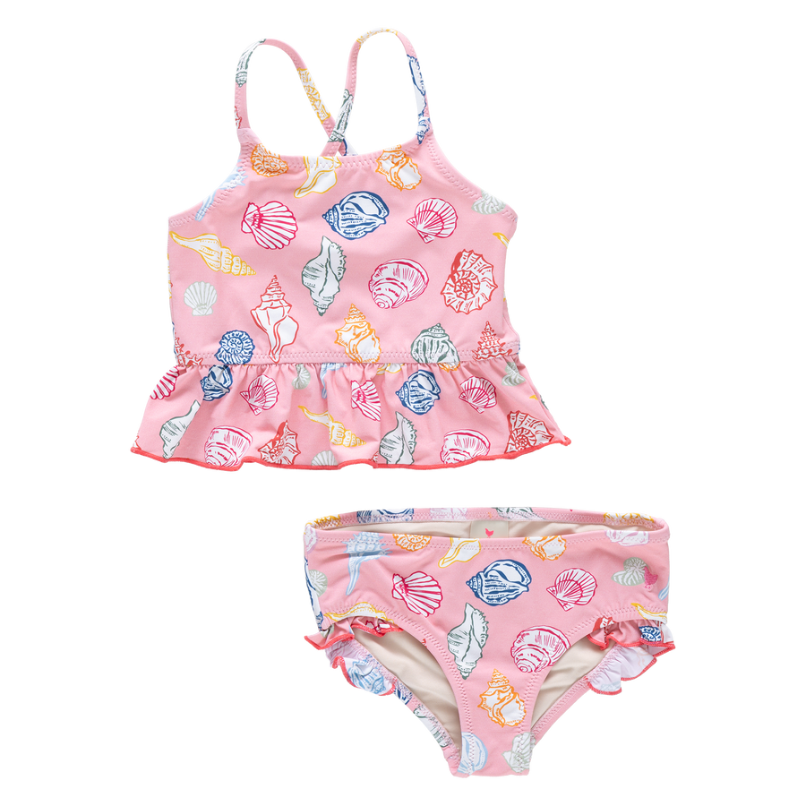 Pink Chicken Girls Palmer Tankini Pink Seashells