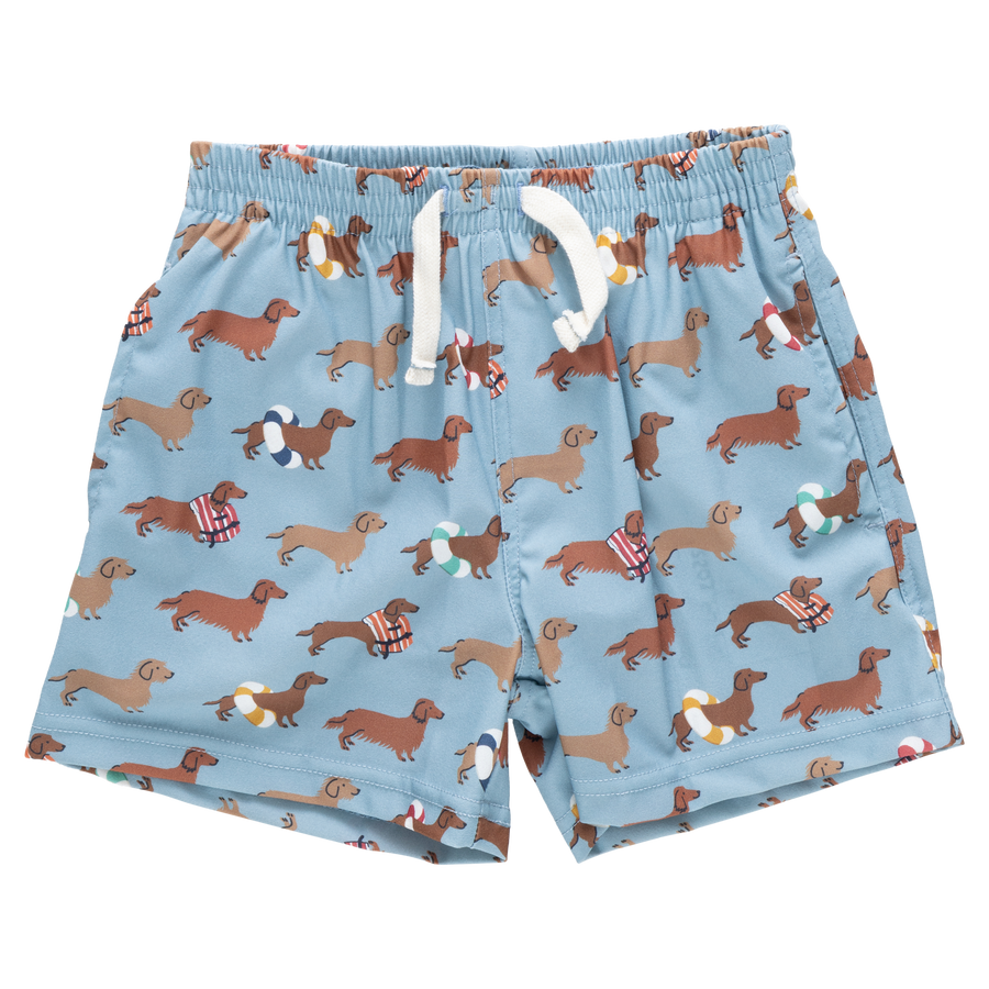 Pink Chicken Baby Boys Swim Trunk in Swim Dachshunds