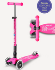 Micro Maxi Foldable LED Scooter | Shocking Pink