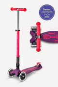 Micro Maxi Foldable LED Scooter | Neon Ultra Pink/Purple