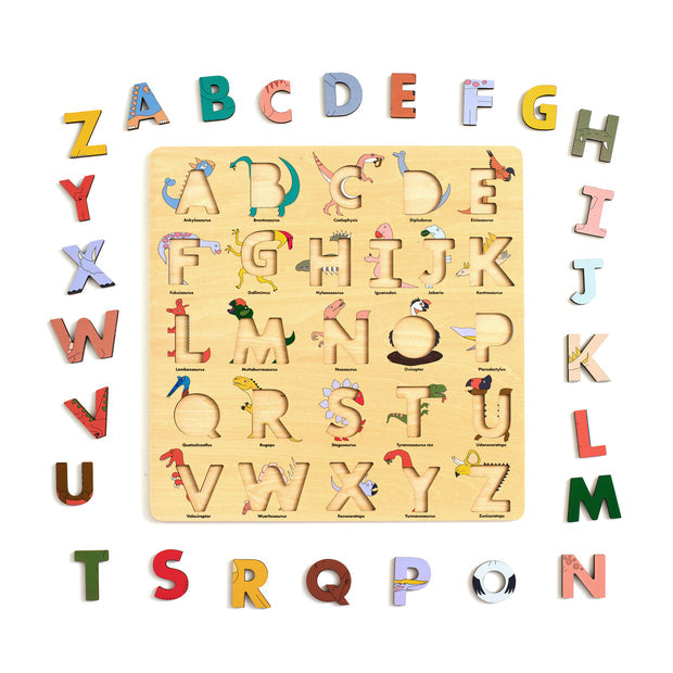 Dino Legends Wooden Alphabet Puzzle