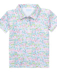 Joy Street Kids Palm Beach print kids polo, multi