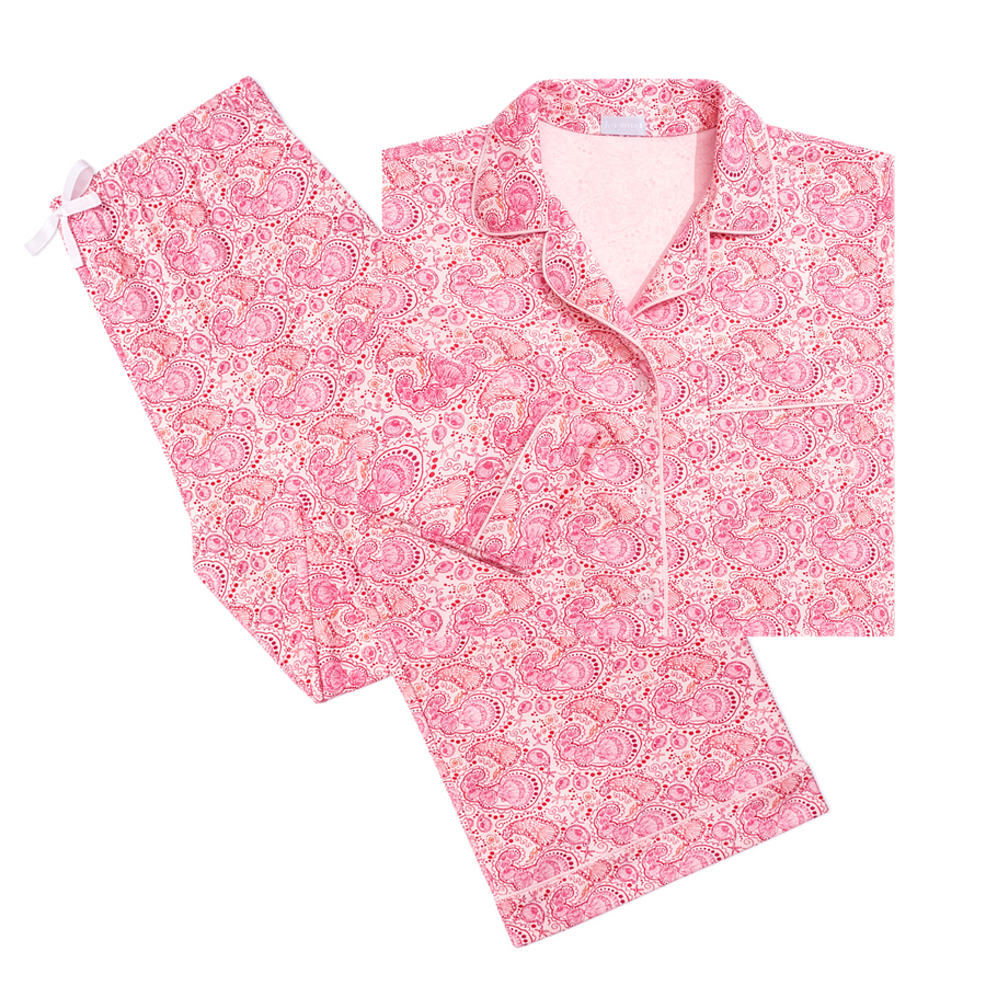Shell Paisley Women’s Long Pajama Set