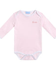 "Lil Sis" Short Sleeve Bodysuit in Pink Stripe