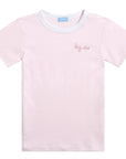 "Big Sis" Short Sleeve Tee in Pink Stripe