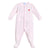 Harbor Hearts Zip Baby Onesie in Pink Stripe