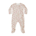 Quincy Mae Bamboo Zip Footie Bloom