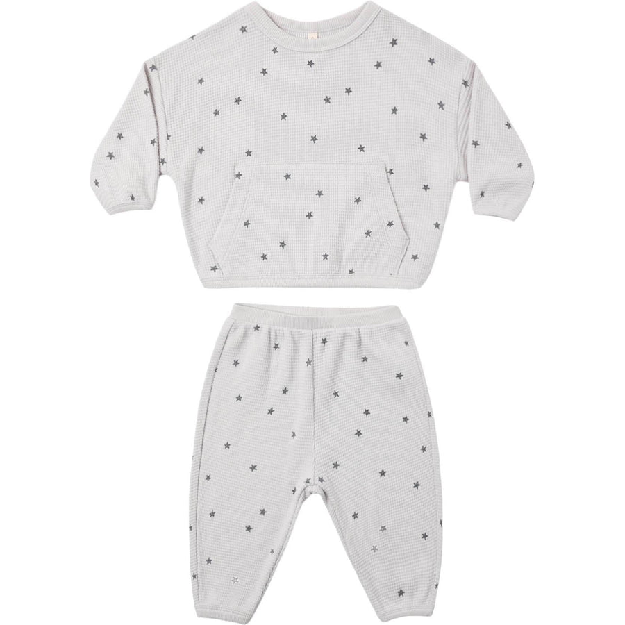 Quincy Mae Waffle Slouch in Set Stars