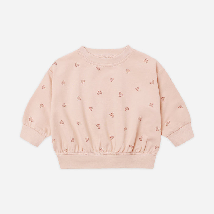 Quincy Mae Relaxed Sweatshirt in Hearts