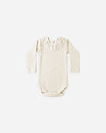 Quincy Mae Ruffle Collar Bodysuit in Natural