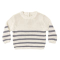 Quincy Mae Rex Sweater in Slate Stripe