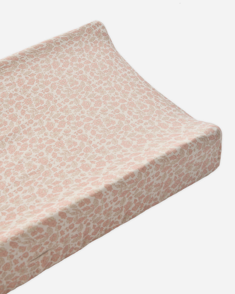 Rylee + Cru Changing Pad Cover in Dahlia