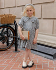 Rylee + Cru Camille Dress Navy Check