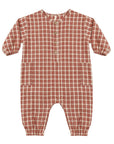 Relaxed Woven Jumpsuit Vintage Plaid