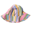 Pink Chicken Baby Girls Sun Hat in Parade Stripe