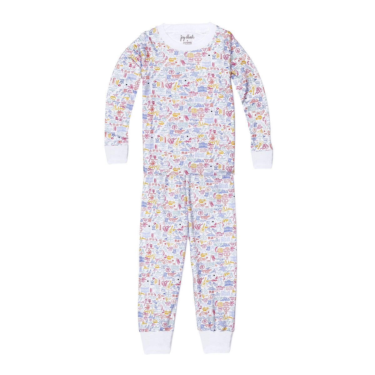 Joy Street Kids Rhode Island print children&#39;s pajamas, multi