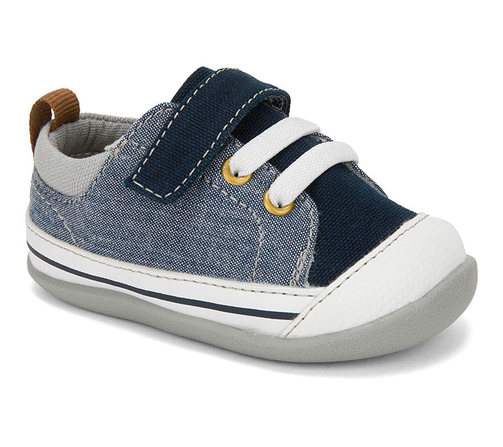 See Kai Run Stevie II First Walkers, Blue Denim |Mockingbird Baby & Kids