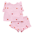 Pink Chicken Baby Girls Roey 2 Pc Set in Butterfly Embroidery