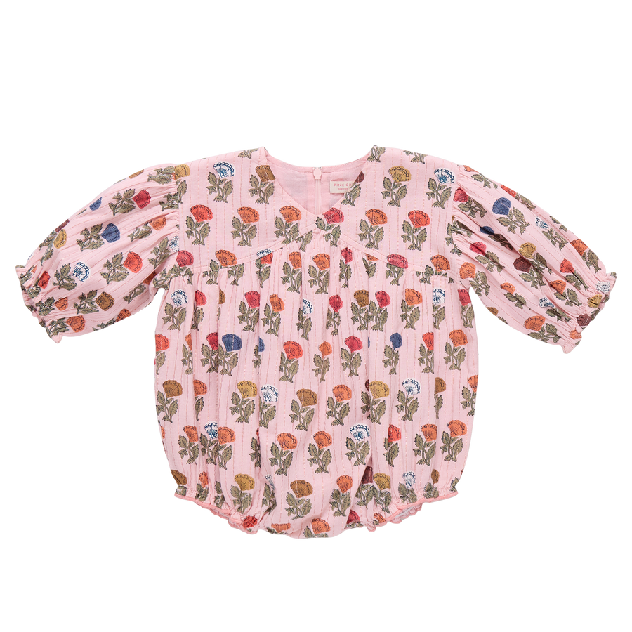 Pink Chicken Baby Girls Wynne Bubble in Multi Flower Drop