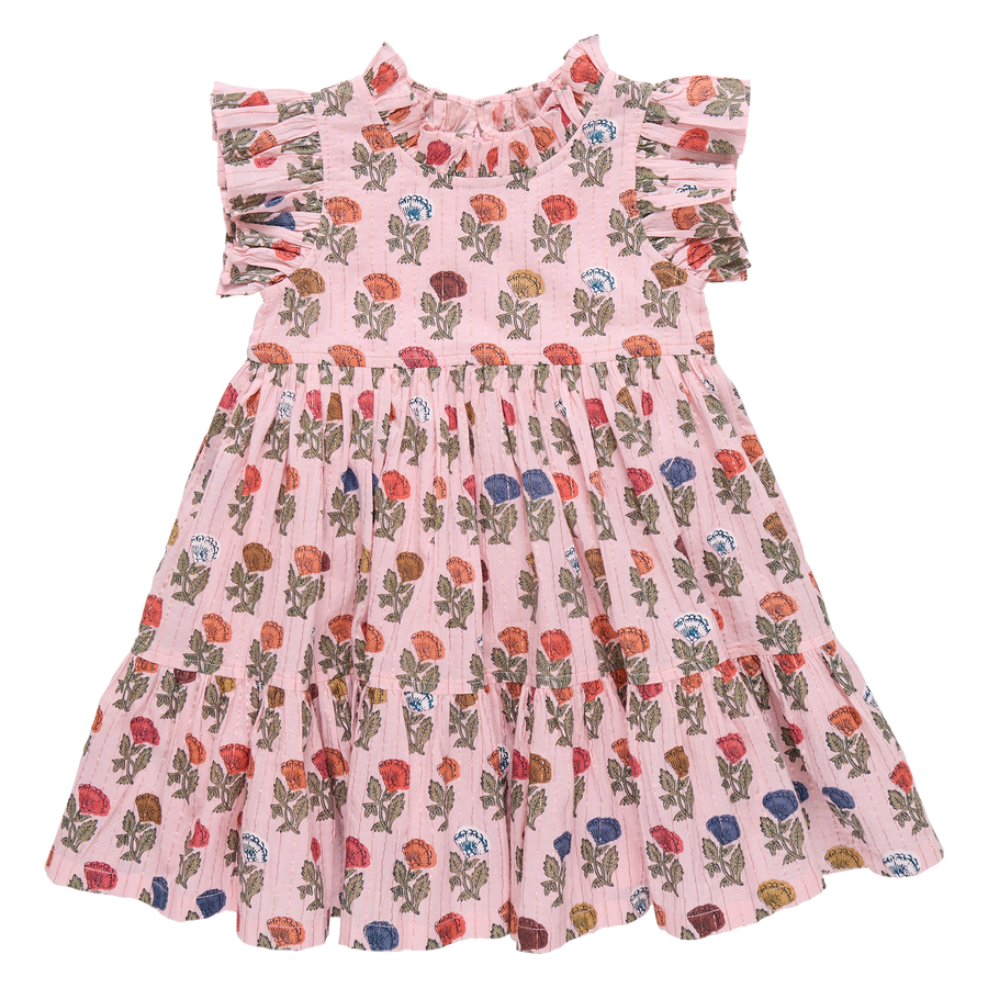Pink Chicken Girls Jennifer Dress in Multi Flower Drop