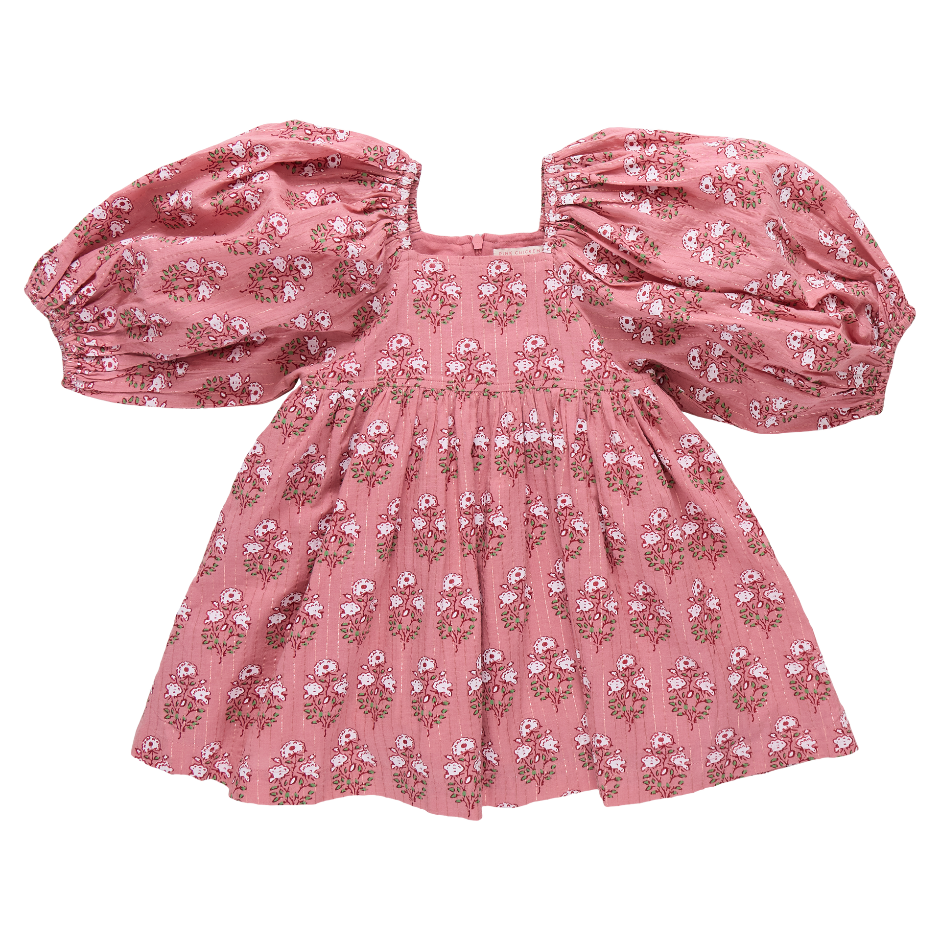 Pink Chicken Girls Mary Barrett Dress in Pink Strawflower