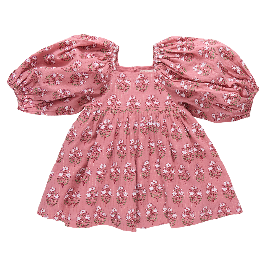Pink Chicken Girls Mary Barrett Dress in Pink Strawflower
