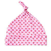 Joy Street Pink Heart Stripe Baby Hat