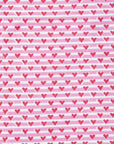 Joy Street Pink Heart Stripe Collection Detail of Print