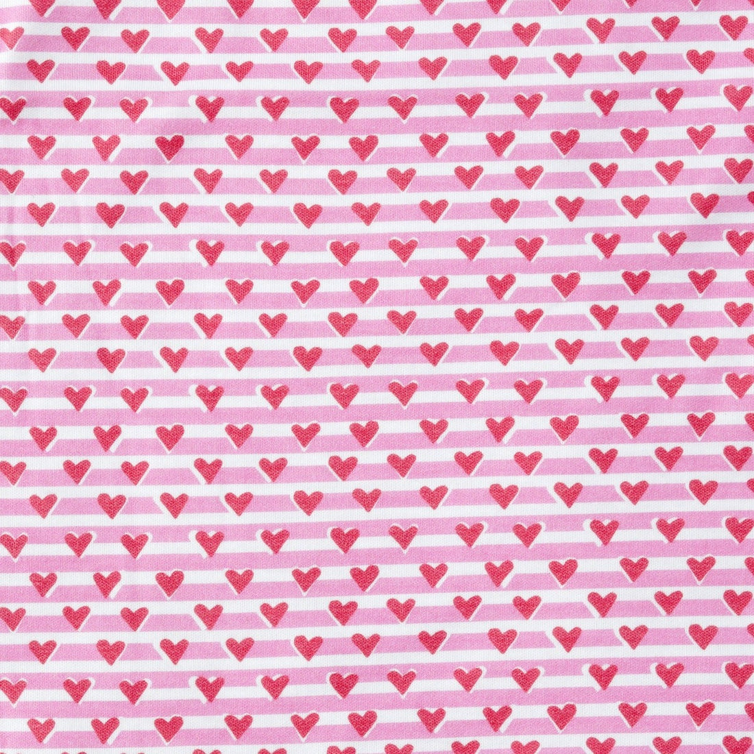 Joy Street Pink Heart Stripe Collection Detail of Print