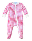 Joy Street Pink Heart Zip Baby Onesie