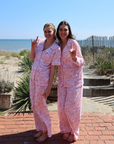 St. Lawrence Women's Button Front Long Pajama Set