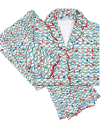 Oh Christmas Tree Women's Button Front Long Pajama Set