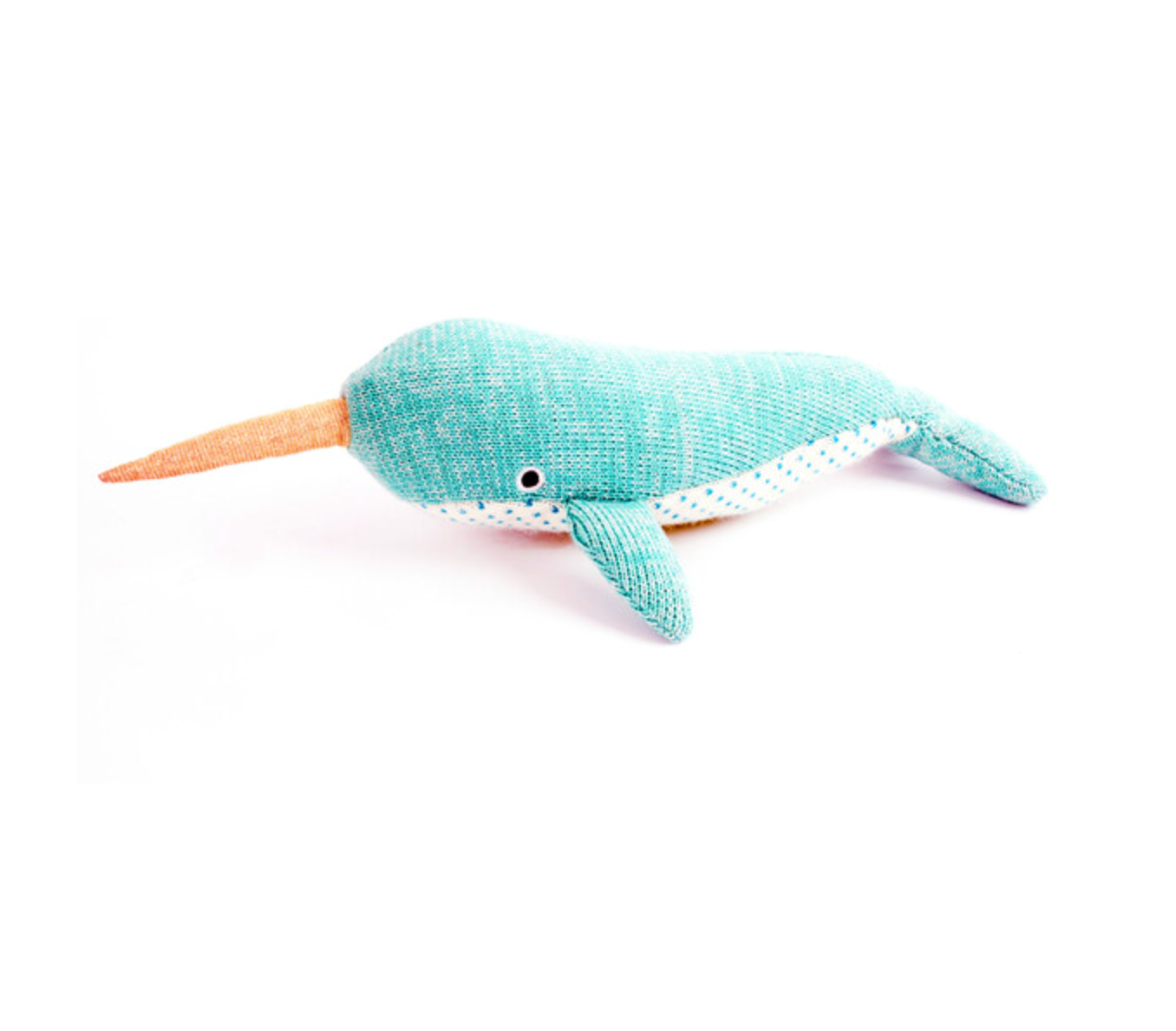 Mon Ami Nev Narwhal Knit Stuffed Animal