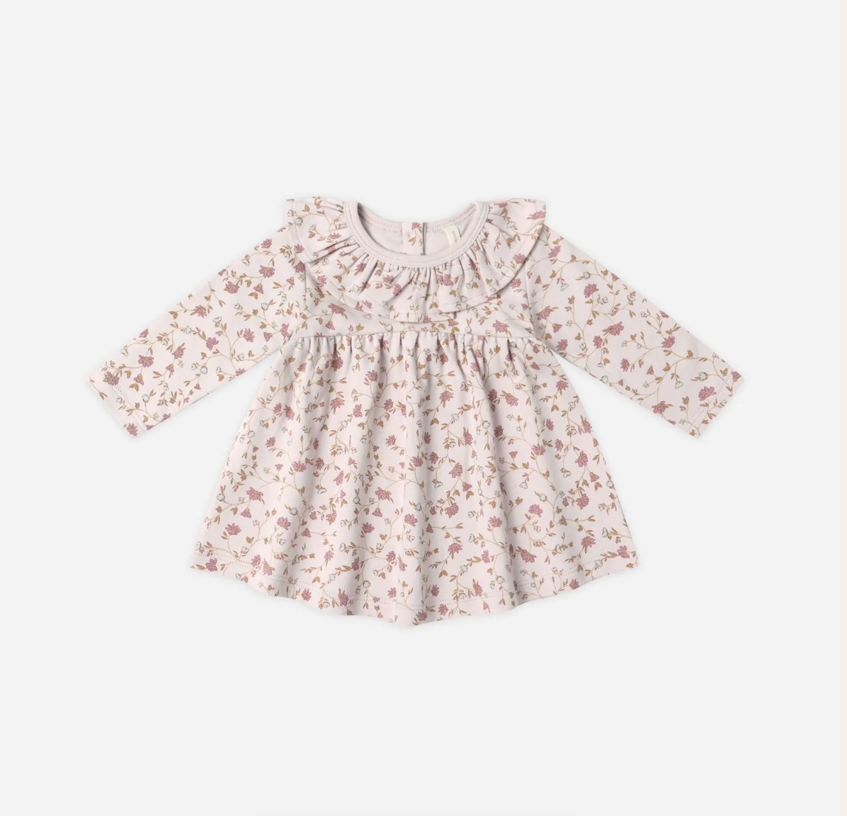 Quincy Mae Ruffle Collar Button Dress in Pink Blossom