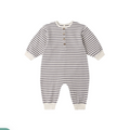 Quincy Mae Relaxed Jumpsuit Slate Stripe
