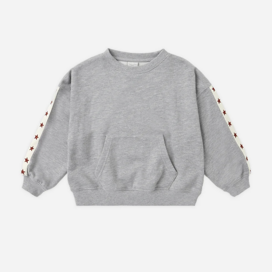 Rylee + Cru Pouch Pocket Crew in Heathered Dusty Blue