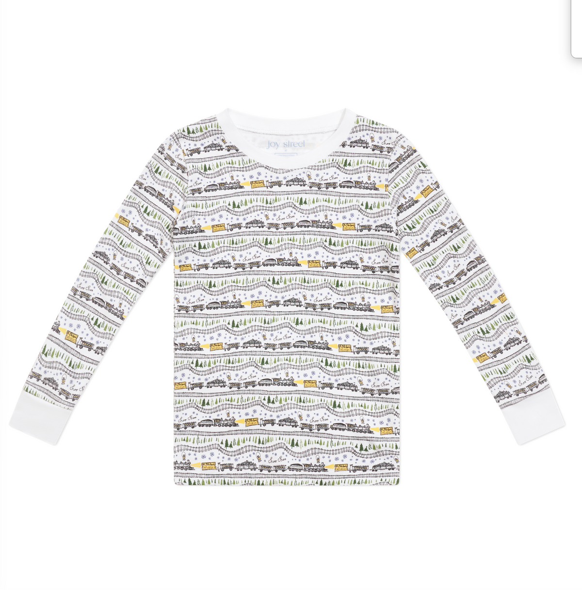 Christmas Trains Two Piece Kids Pajamas