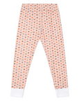 Pumpkin Stripe Halloween Two Piece Kids Henley Pajamas