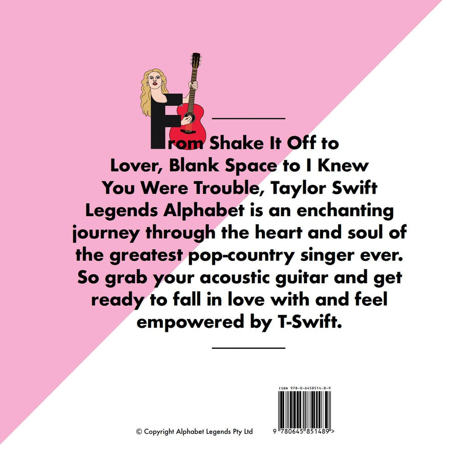 Alphabet Legends Taylor Swift Book, back cover