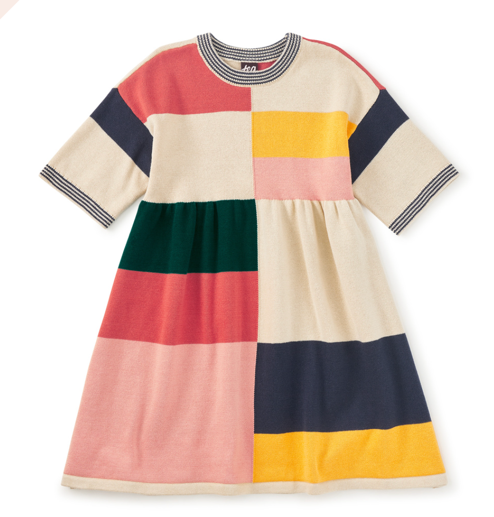 Tea Colorblock Sweater Dress